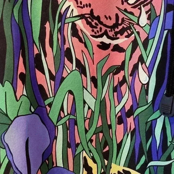 NWT Gucci Women's Black Silk Tiger Floral Print Harem Pant Trousers sz 28 - Picture 10 of 16